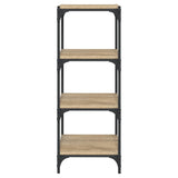 Book Cabinet Sonoma Oak 40x33x100 cm Engineered Wood and Steel