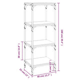 Book Cabinet Sonoma Oak 40x33x100 cm Engineered Wood and Steel
