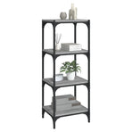 Book Cabinet Grey Sonoma 40x33x100 cm Engineered Wood and Steel