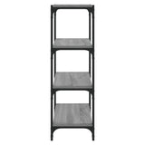 Book Cabinet Grey Sonoma 40x33x100 cm Engineered Wood and Steel