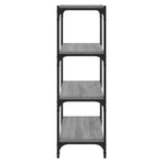 Book Cabinet Grey Sonoma 40x33x100 cm Engineered Wood and Steel