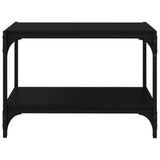 TV Cabinet Black 60x33x41 cm Engineered Wood and Steel