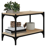 TV Cabinet Sonoma Oak 60x33x41 cm Engineered Wood and Steel - Top-Down View