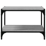 TV Cabinet Grey Sonoma 60x33x41 cm Engineered Wood and Steel - 45-Degree Angle