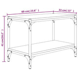 TV Cabinet Grey Sonoma 60x33x41 cm Engineered Wood and Steel