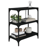 Book Cabinet Black 60x33x70.5 cm Engineered Wood and Steel - Top-Down View