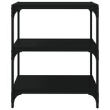 Book Cabinet Black 60x33x70.5 cm Engineered Wood and Steel