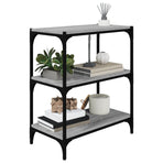 Book Cabinet Grey Sonoma 60x33x70.5cm Engineered Wood and Steel