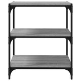 Book Cabinet Grey Sonoma 60x33x70.5 cm Engineered Wood and Steel - 45-Degree Angle