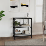 Book Cabinet Grey Sonoma 60x33x70.5cm Engineered Wood and Steel