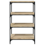 Book Cabinet Sonoma Oak 60x33x100 cm Engineered Wood and Steel - 45-Degree Angle