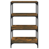 Book Cabinet Smoked Oak 60x33x100 cm Engineered Wood and Steel