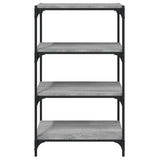 Book Cabinet Grey Sonoma 60x33x100 cm Engineered Wood and Steel