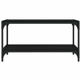 TV Cabinet Black 80x33x41 cm Engineered Wood and Steel