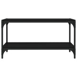 TV Cabinet Black 80x33x41 cm Engineered Wood and Steel - 45-Degree Angle