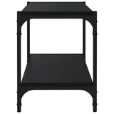 TV Cabinet Black 80x33x41 cm Engineered Wood and Steel