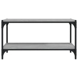 TV Cabinet Grey Sonoma 80x33x41 cm Engineered Wood and Steel - 45-Degree Angle