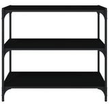 Book Cabinet Black 80x33x70.5 cm Engineered Wood and Steel