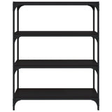 Book Cabinet Black 80x33x100 cm Engineered Wood and Steel