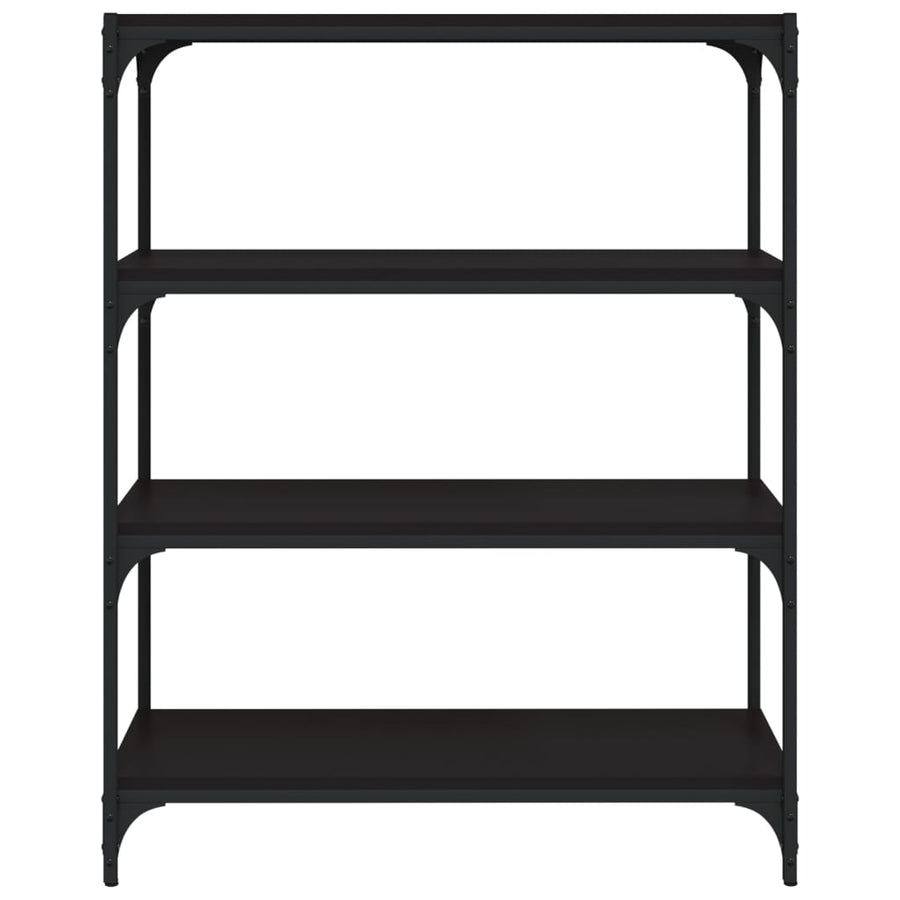 Book Cabinet Black 80x33x100 cm Engineered Wood and Steel