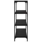 Book Cabinet Black 80x33x100 cm Engineered Wood and Steel