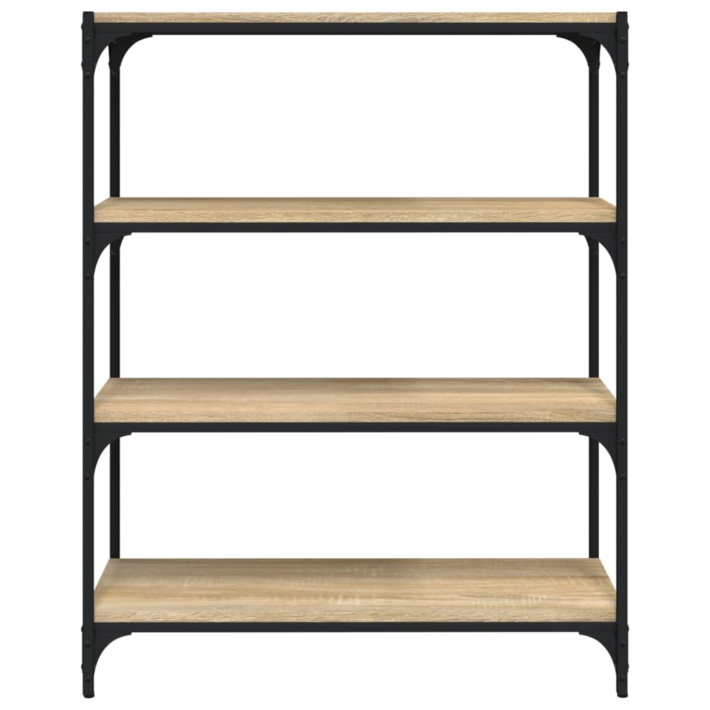 Book Cabinet Sonoma Oak 80x33x100 cm Engineered Wood and Steel