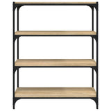 Book Cabinet Sonoma Oak 80x33x100 cm Engineered Wood and Steel