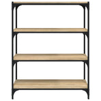 Book Cabinet Sonoma Oak 80x33x100 cm Engineered Wood and Steel
