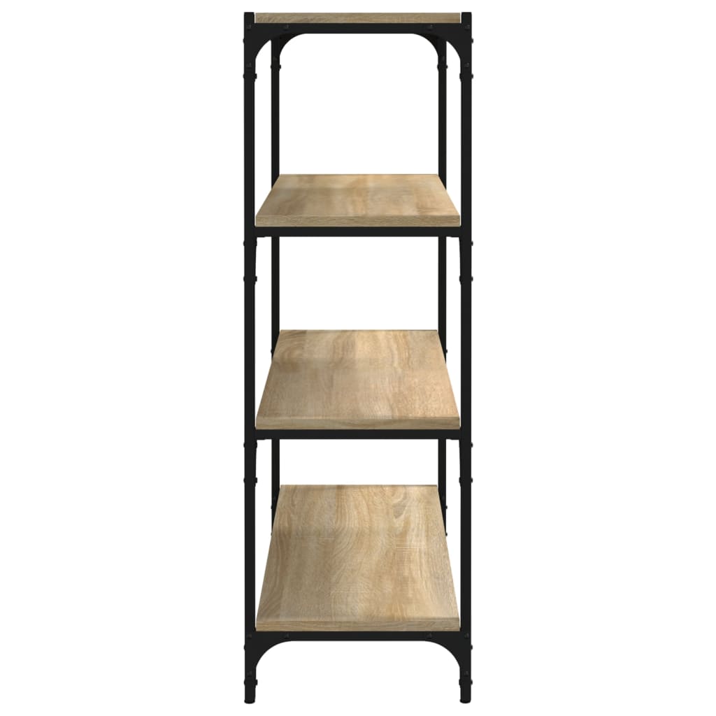 Book Cabinet Sonoma Oak 80x33x100 cm Engineered Wood and Steel