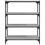 Book Cabinet Grey Sonoma 80x33x100 cm Engineered Wood and Steel