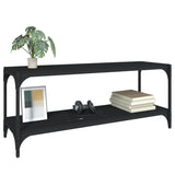 TV Cabinet Black 100x33x41 cm Engineered Wood and Steel - Top-Down View