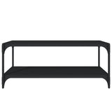 TV Cabinet Black 100x33x41 cm Engineered Wood and Steel - 45-Degree Angle