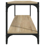 TV Cabinet Sonoma Oak 100x33x41 cm Engineered Wood and Steel - 45-Degree Angle