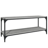 TV Cabinet Grey Sonoma 100x33x41 cm Engineered Wood and Steel - Front View