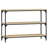 Book Cabinet Sonoma Oak 100x33x70.5 cm Engineered Wood and Steel - Front View