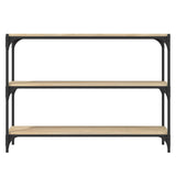 Book Cabinet Sonoma Oak 100x33x70.5 cm Engineered Wood and Steel - 45-Degree Angle