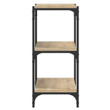 Book Cabinet Sonoma Oak 100x33x70.5 cm Engineered Wood and Steel - Rear View