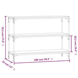 Book Cabinet Sonoma Oak 100x33x70.5 cm Engineered Wood and Steel