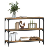 Book Cabinet Smoked Oak 100x33x70.5 cm Engineered Wood and Steel - Top-Down View
