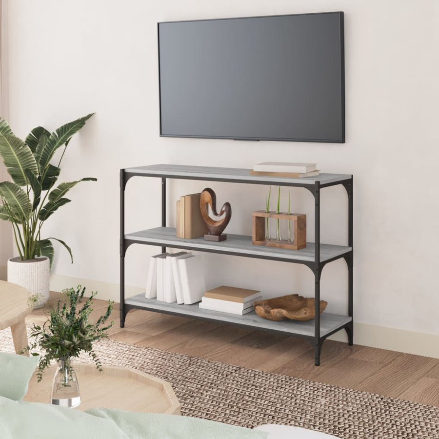 Book Cabinet Grey Sonoma 100x33x70.5cm Engineered Wood&Steel