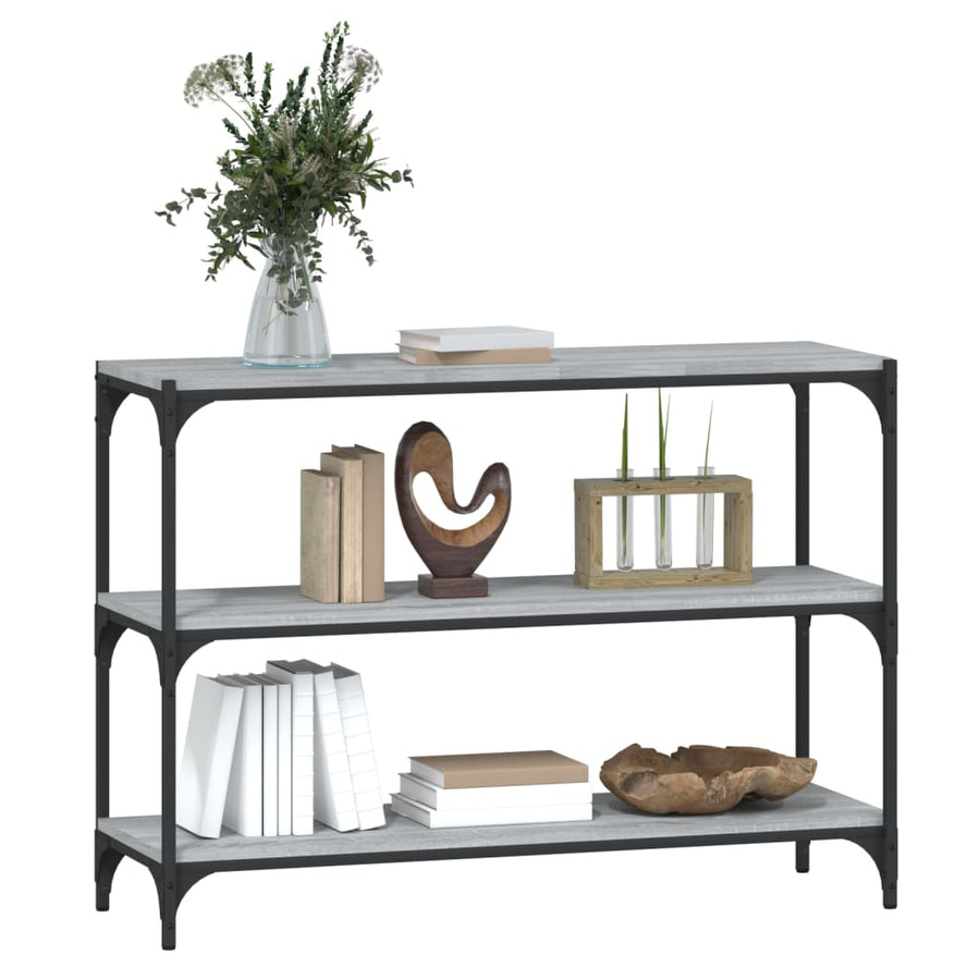 Book Cabinet Grey Sonoma 100x33x70.5cm Engineered Wood&Steel