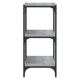 Book Cabinet Grey Sonoma 100x33x70.5cm Engineered Wood and Steel - Rear View