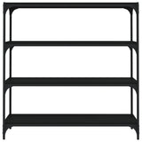 Book Cabinet Black 100x33x100 cm Engineered Wood and Steel