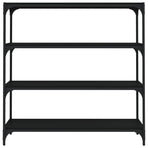 Book Cabinet Black 100x33x100 cm Engineered Wood and Steel
