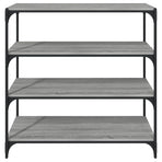Book Cabinet Grey Sonoma 100x33x100cm Engineered Wood and Steel