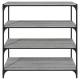 Book Cabinet Grey Sonoma 100x33x100 cm Engineered Wood and Steel - 45-Degree Angle