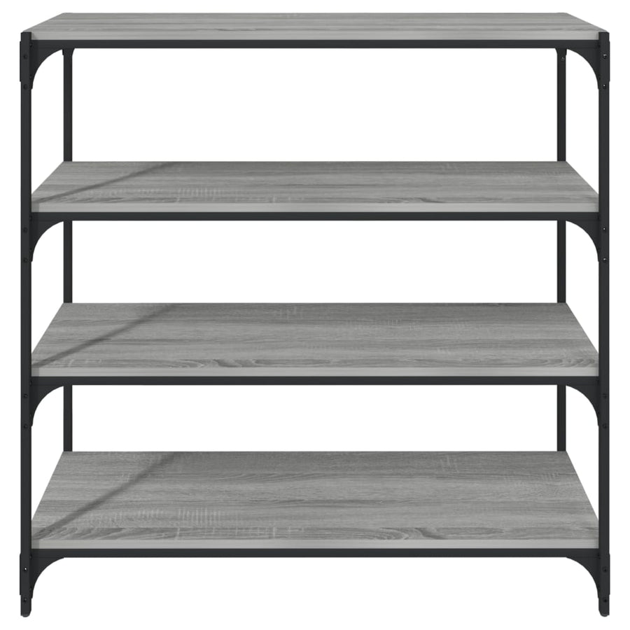 Book Cabinet Grey Sonoma 100x33x100cm Engineered Wood and Steel