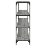 Book Cabinet Grey Sonoma 100x33x100cm Engineered Wood and Steel