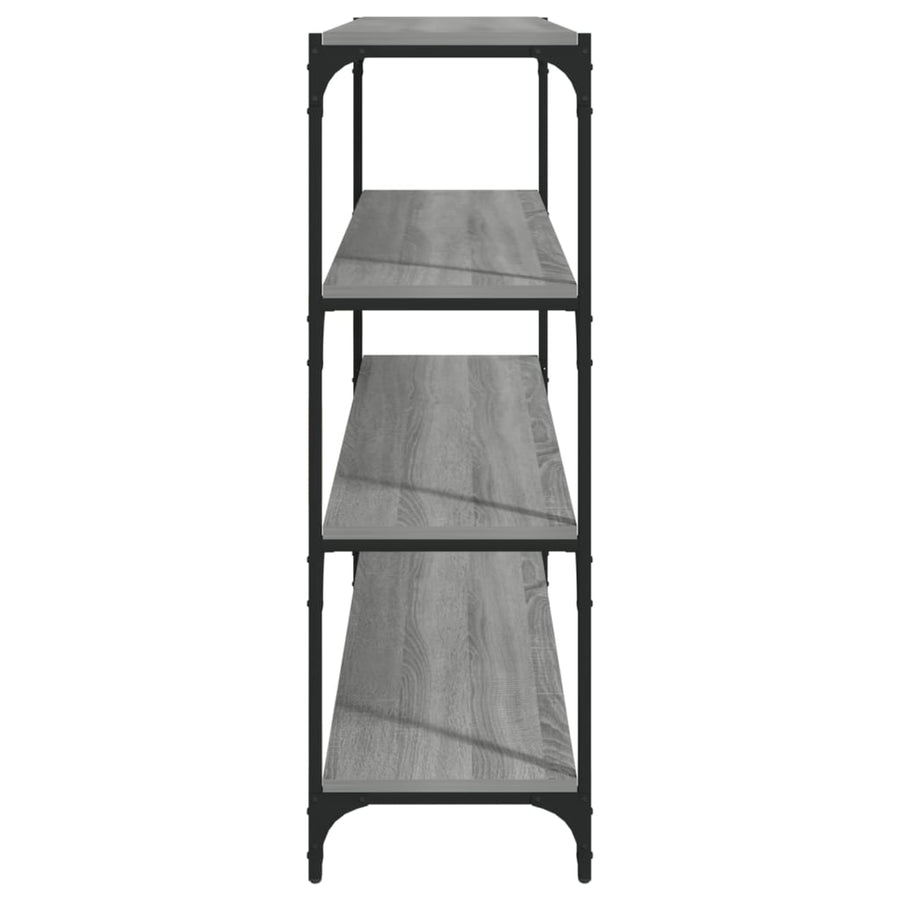 Book Cabinet Grey Sonoma 100x33x100cm Engineered Wood and Steel