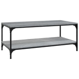 Coffee Table Grey Sonoma 100x50x40 cm Engineered Wood - Front View